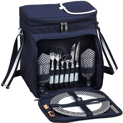Blue Insulated Picnic 4 Person Backpack
