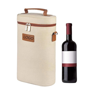 Insulated 2 Pack Wine Holder Shoulder Bag