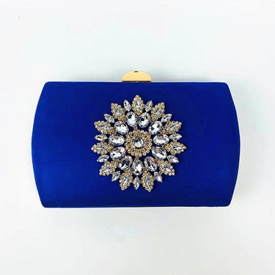 Luxury  Leather Shiny Flower Evening Bags