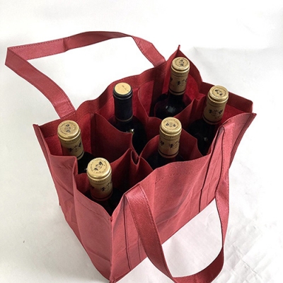 Non-woven Disposable Wine Bag 6 Slot