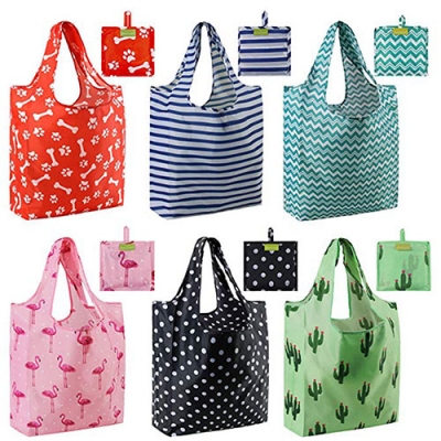Polyester Reusable Eco Friendly Folding Promotion Bag