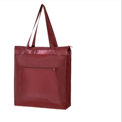 Polyester Shopping Tote Zipper PocketPortable Lunch 