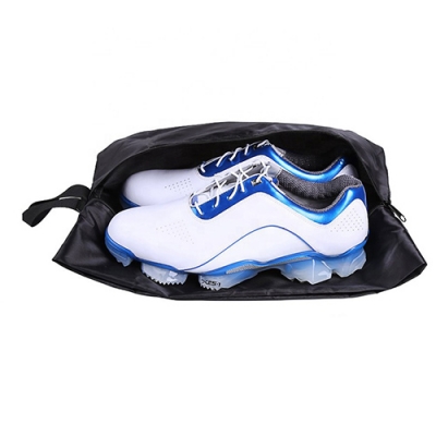 Polyester shoe pouch in black