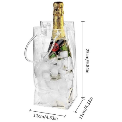 Transparent PVC Wine Bag Ice Cooler