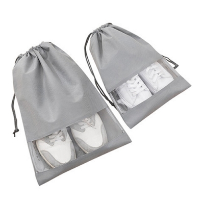 Clear Window Shoe Organizer  Non Woven Drawstring