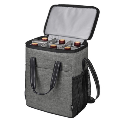 Polyester Insulated Wine 6 Bottle Bag